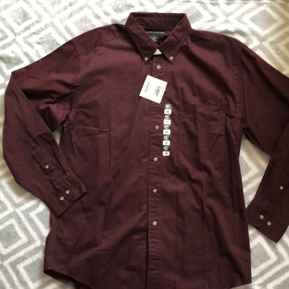 NWT Croft and Barrow Maroon Shirt